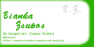 bianka zsupos business card